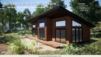 2 bedroom 2 bathroom Skillion Roof Design